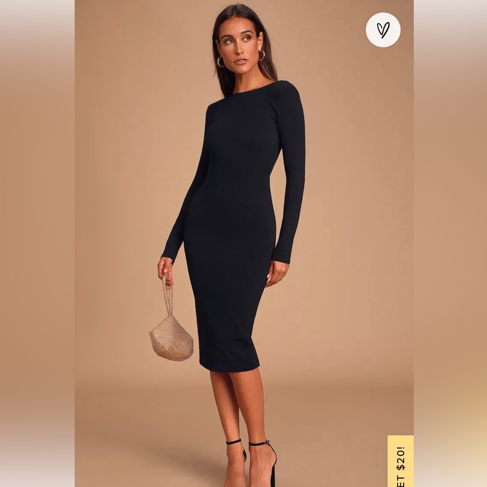 Deep V backless Dress